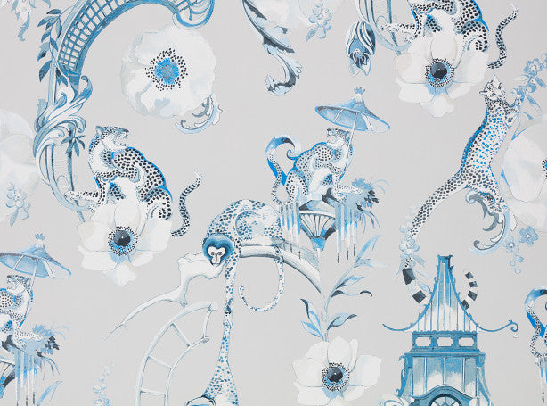 Romo - Euphoria Wallcovering - China Blue