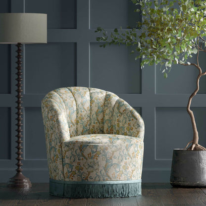 Clarke & Clarke - William Morris - Golden Lily Linen/Teal