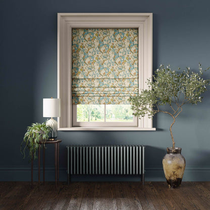 Clarke & Clarke - William Morris - Golden Lily Linen/Teal