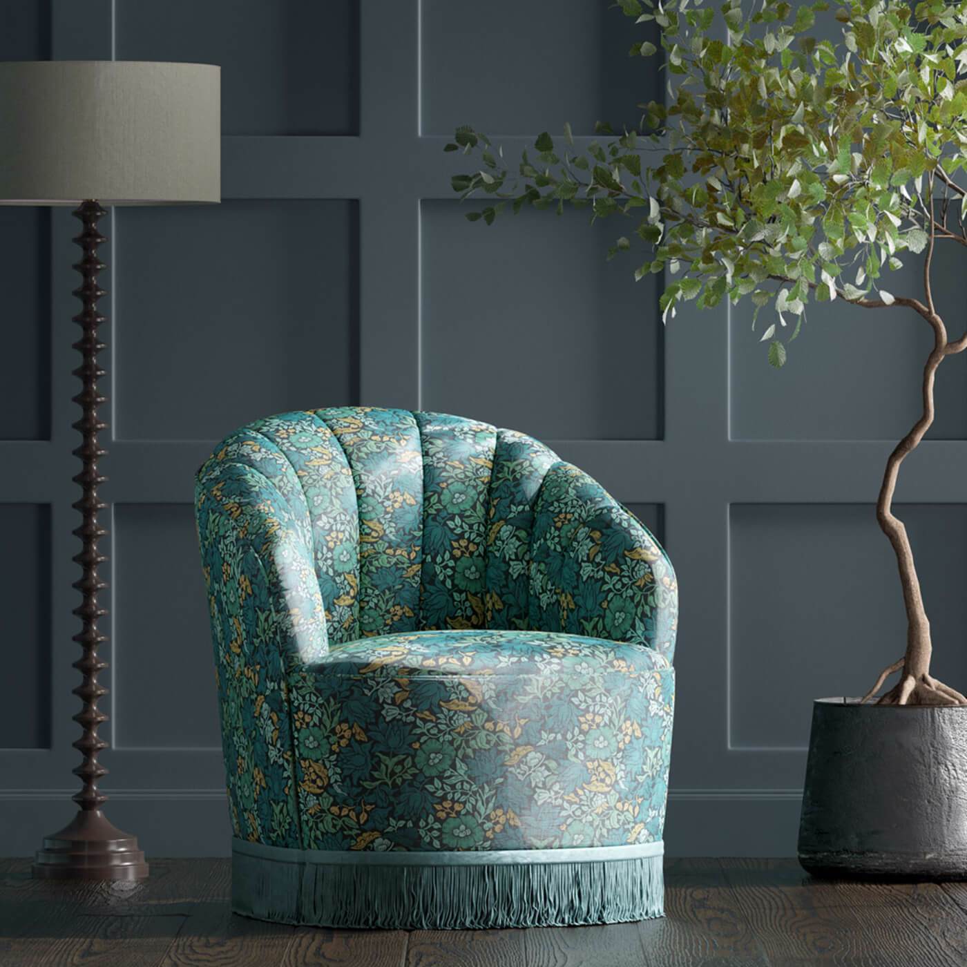 Clarke & Clarke - William Morris - Mallow - Teal