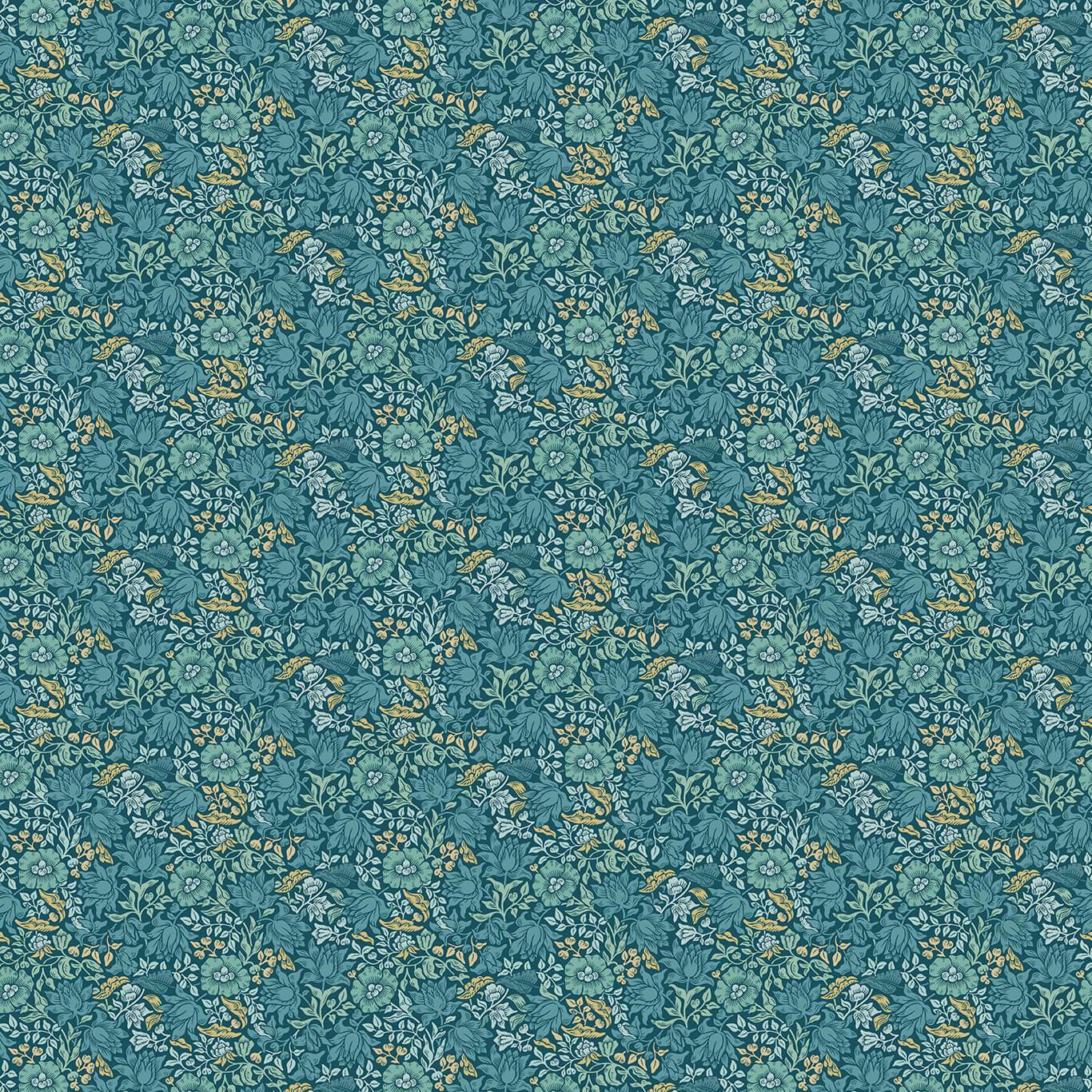 Clarke & Clarke - William Morris - Mallow - Teal