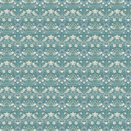 Clarke & Clarke - William Morris - Strawberry Thief - Teal